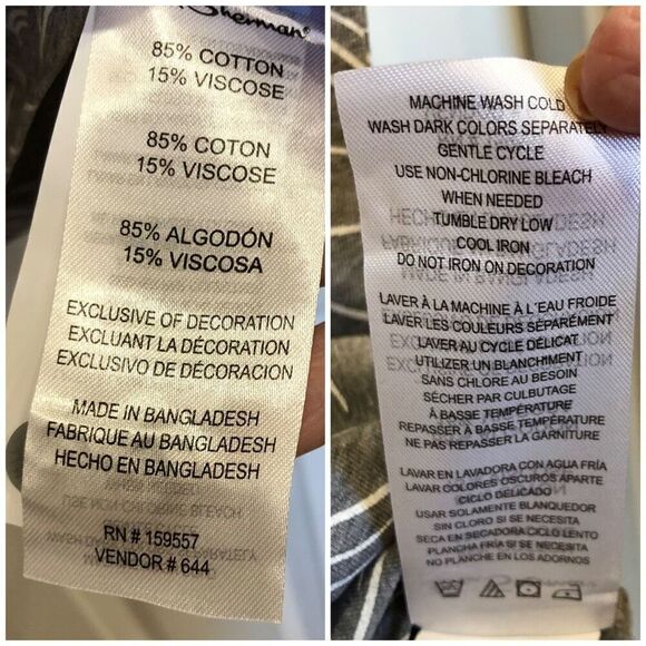 BEN SHERMAN - NWT - M Sz M - Wave Print Polo Shirt in Tonal Wave/Grey Heather - Picture 16 of 16